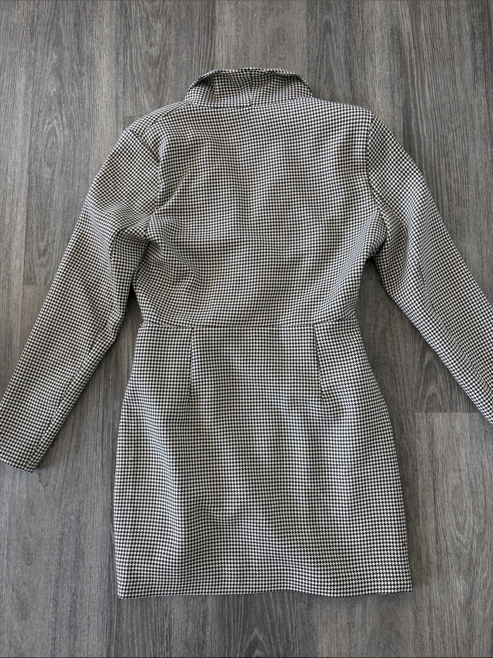 ZARA HOUNDSTOOTH MINI BLAZER DRESS - Picture 8 of 8
